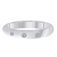 thumbnail image 2 of Mauli Jewels Rings for Women 0.09 Carat Engagement Wedding Band bezel 10K Solid White Gold, 2 of 4