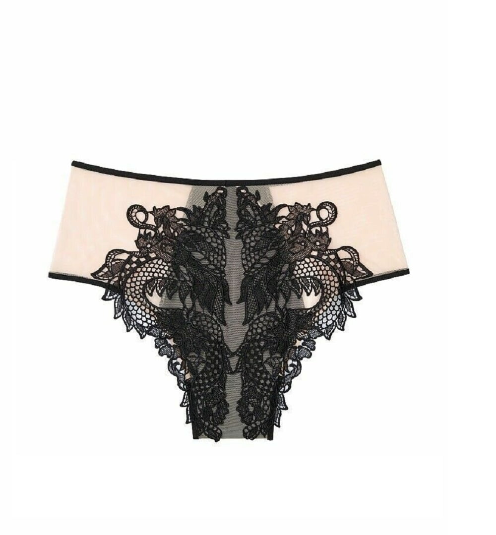 opvoeder lijden paradijs Victoria's Secret Luxe Lingerie High Waist Dragon Applique Lace Cheeky  Panty Size Medium New - Walmart.com