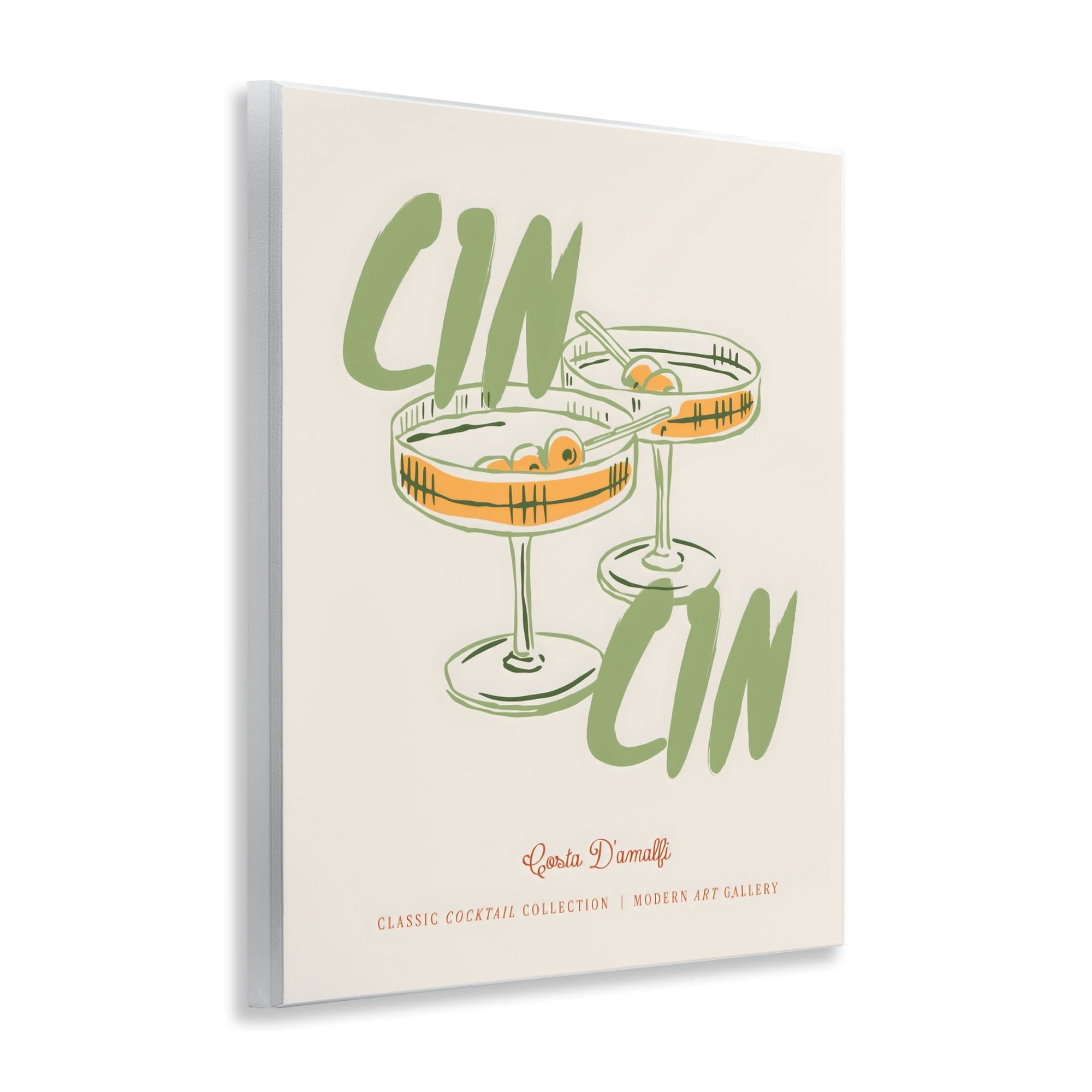 Stupell Industries Cin Cin Amalfi Cocktail Wall Plaque Art, design by The Prints Vibe
