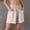 *Beige, variant on Women's Elastic High Waist Shorts with Pockets,Casual Loose Fit Summer Loungewear Shorts Beige,Women's Plus XXL