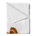 thumbnail image 2 of Turkey Soft Flannel Fleece Blanket, American Football Playing Funny Bird and Thanksgiving Day Celebrations Theme Pigskin, Cozy Plush for Indoor and Outdoor Use, 60" x 80", Multicolor, by Ambesonne, 2 of 5