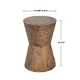 thumbnail image 4 of Uttermost Cutler Drum Shaped Contemporary Metal Accent Table in Bronze, 4 of 5