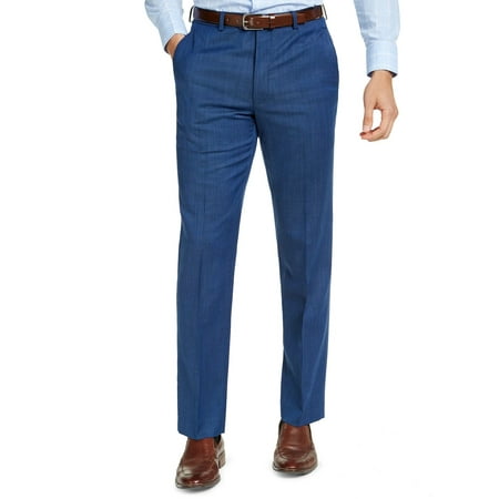 Michael Kors Men’s Modern-Fit Airsoft Stretch Suit Pants, Navy, 40×30