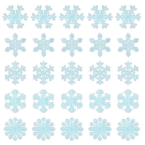 50Pcs Luminous Snowflake Wall Sticker Decal Christmas Window Home Decor  LA 