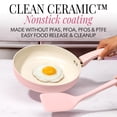 thumbnail image 5 of Paris Hilton 10-Piece Ceramic Nonstick Cookware Set, Cast Aluminum, Clean Ceramic Nonstick Coating, Dishwasher Safe, Pink, 5 of 9