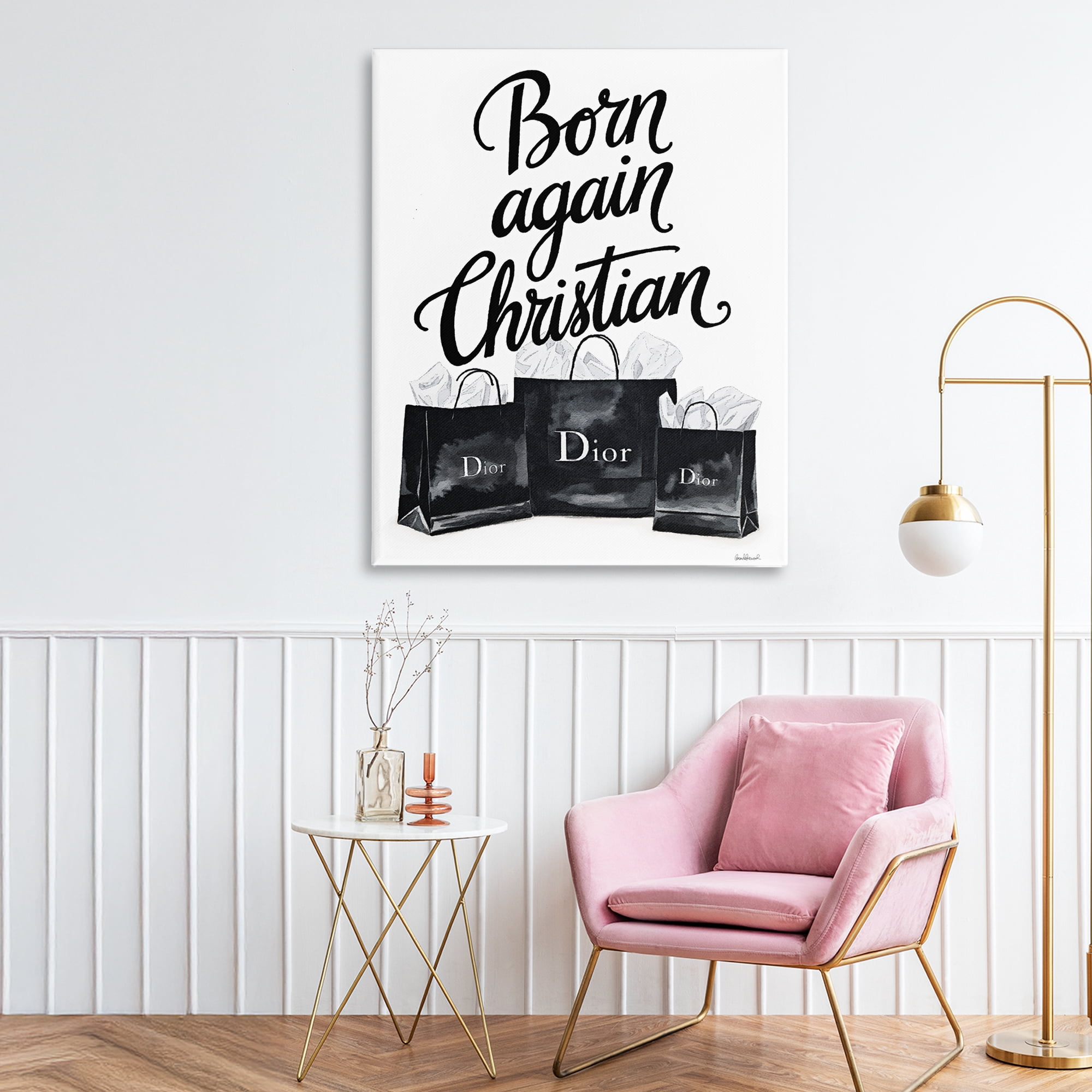 Shopping Born Again Christian Canvas Wall Art, design by Amanda Greenwood