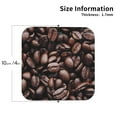 thumbnail image 3 of Kll Square Drink Coasters Set Of 4,Pu Leather Absorbent Coasters Set Decorative Coffee Cup Coasters Housewarming Gift For Home Decor-Coffee Bean, 3 of 9