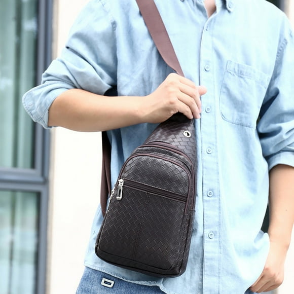 Trending,Other,Sling Bag for Men and Women, Shoulder Backpack Chest Bags with Earphone Hole, Crossbody Daypack for Hiking, Camping, and Outdoor Trips, | Nylon,Spandex, Brown-367 MIANHT