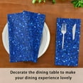 thumbnail image 6 of Dreamtimes Set of 1 Blue Glitter Texture Satin Napkin Square 20 Inches Table Napkins Soft Smooth Decorative Napkins for Wedding Banquet Party Decoration, 6 of 6