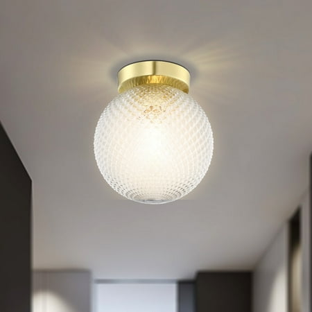 

MYTH REALM Castor Gypsy Ball Glass Flush Mount Ceiling Light - 1-LIGHT