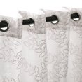 thumbnail image 2 of Boho Leaves Pattern Panels Sheer Curtains, 52" x 108", Grey, 2 of 4