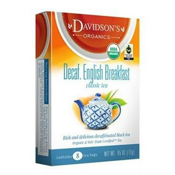 Davidsons Organics Single Serve Decaffeinated English Breakfast Tea - 100 Count
