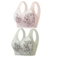 thumbnail image 4 of Ramiter Womens Lingerie Women Sexy Lace Front Button Shaping Cup Adjustable Shoulder Strap Large Size Underwire Bra L,Pink, 4 of 4