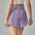 thumbnail image 4 of Maqroz Womens High Waisted Athletic Shorts Pleated Side Panels Lightweight Breathable Summer Casual Outfits for Running Gym Workout Tennis with Pockets, 4 of 5