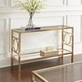 thumbnail image 3 of Bowery Hill Table Console à Dessus en Verre, Chrome Doré, 3 of 3