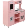 thumbnail image 2 of Cocinita de Madera Little monkey juguete cocina Grande Rosa para Niñas, 2 of 6