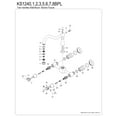 thumbnail image 5 of Kingston Brass KS1243BPL Bel-Air Double-Handle Wall-Mount Bridge Kitchen Faucet, Antique Brass, 5 of 5