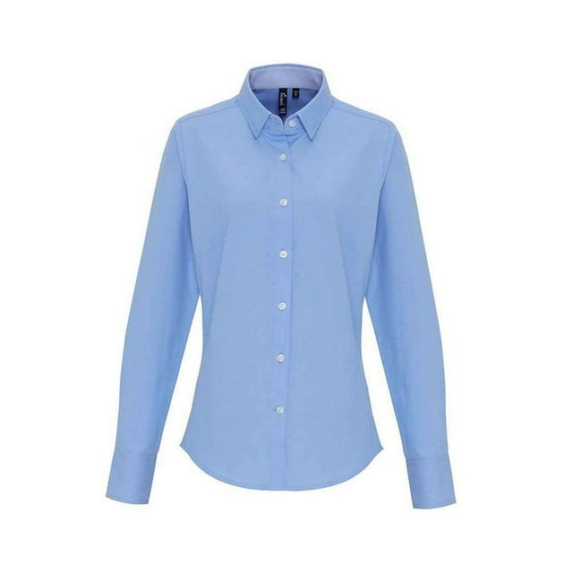 Premier Womens Striped Oxford Long-Sleeved Formal Shirt