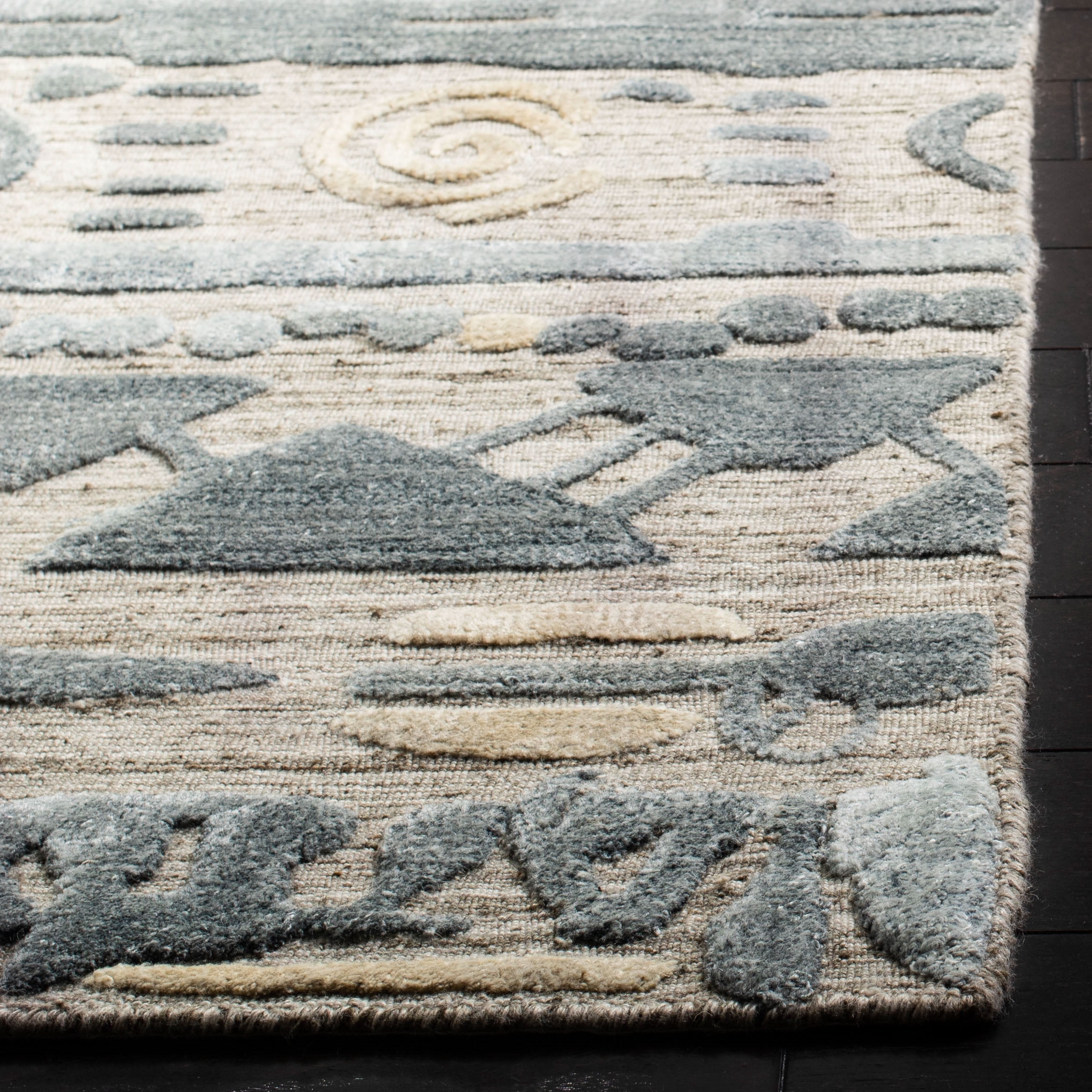 Safavieh Elements Beaufort Geometric Area Rug, Light Blue/Beige, 6' x 9'