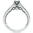 thumbnail image 2 of Pompeii 5/8ct Vintage Blue Diamond Engagement Ring 14K White Gold (Blue,SI2-I1), 2 of 4