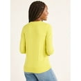 thumbnail image 4 of Free Assembly Women’s and Women's Plus Cozy Yarn Crewneck Sweater with Long Sleeves, Lightweight, Sizes XS-4X, 4 of 5