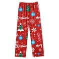 thumbnail image 4 of VBTAPA Women's Pajama Sets 2024 Christmas Pjs Xmas Printed Long Sleeve Button Down Shirts and Pants 2 Piece Sleepwear Set Matching Pj Lounge Sets with Pockets Cyber and Monday DealsMulticolor S, 4 of 6