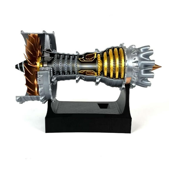 Turbofan Engine Model, TR900 Engine Model Aviation Engine,Mechanical Toys Assembly Education Display Model Science