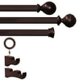 thumbnail image 5 of Wood Ball Finials in Ant Mahogany for 1-3/8" Wood Pole (2-Pack), 5 of 6