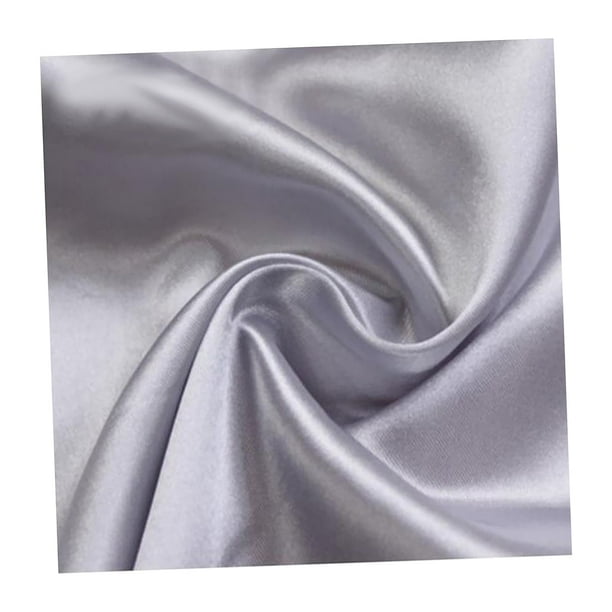 De Lujo De Seda De Seda De Seda Multi- De Tela En Color Gris Plata Brillante Sunnimix Tela de satén de seda