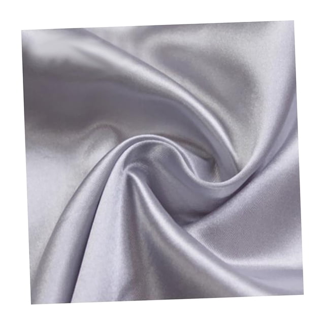 De Lujo De Seda De Seda De Seda Multi- De Tela En Color Gris Plata Brillante Sunnimix Tela de satén de seda