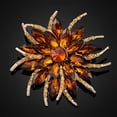 thumbnail image 4 of Three Colors Gold Plated Rhinestone Crystal Bouquet Flower Scarf Pin & Brooch, 4 of 9