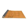 thumbnail image 2 of Ahgly Company Indoor Round Abstract Orange Modern Area Rugs, 5' Round, 2 of 4