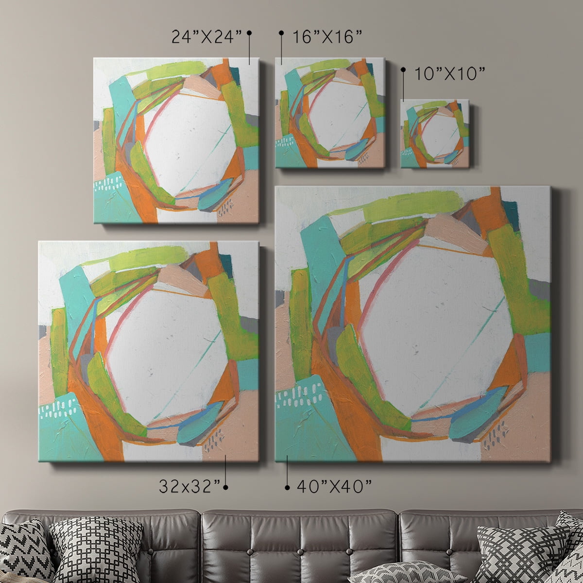 Wexford Home Candy Whorl II-Premium Gallery Wrapped Canvas, 32" x 32" - Ready to Hang