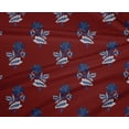 thumbnail image 4 of oneOone Polyester Lycra Fabric Leaves & Floral Block Printed Fabric 1 Yard 56 Inch Wide, 4 of 4