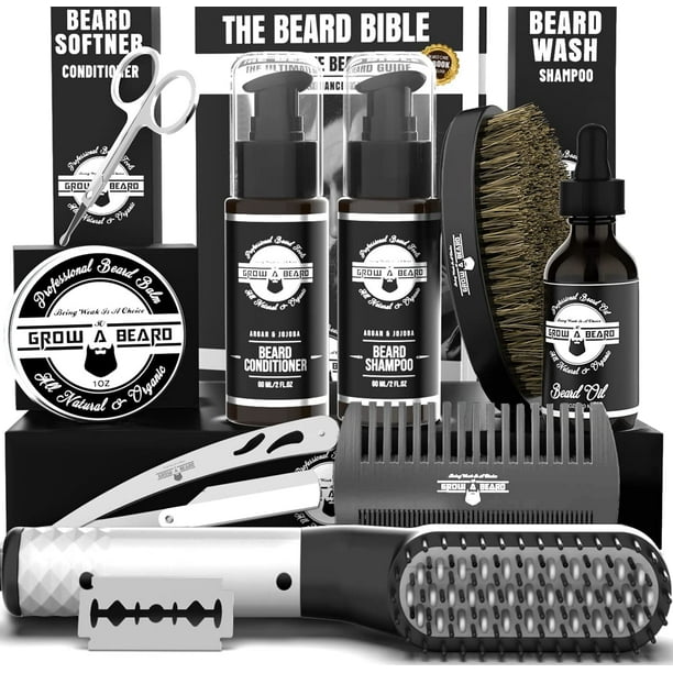 Kit de alisador de barba GROW ALPHA BEARD para hombre