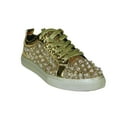 thumbnail image 2 of Mens Fancy Shoes By FIESSO AURELIO GARCIA, Spikes Rhine stones 2413 Gold, 2 of 9