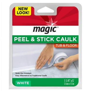Tub and Floor White Sealer Trim 1-1/4 in. x 5 ft. long