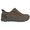 thumbnail image 3 of HOSS Men’s Soft Toe Slip-On Work Shoe Slip Resistant EH McKee Brown, 3 of 7