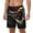 Black, variant on American Bald Eagle Warrior pattern Mens Swim Trunks with Compression Liner Stretch Beach Shorts Quick Dry with Zipper Pockets No-Chafing Board Shorts-Medium