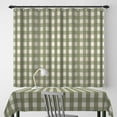thumbnail image 3 of 60x84 Inch Plaid Linen Table Cloth for Rectangle Tables Green Striped Splicing Durable Tablecloths Farmhouse Checkered Boho Table Cover for Dining Room Outdoor Party Table Decor, 3 of 7