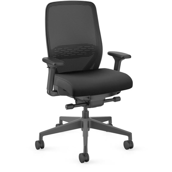 HON Nucleus Ergonomic Fabric/Mesh Swivel Task Chair Black (HNR1KD.Y2.STC.A.H.IM.CU10.BL.SB.T)