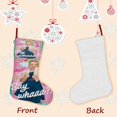 thumbnail image 3 of JOJO Siwa Tema: Calcetines de Navidad, fino lino blanco para colgar en escaleras y chimenea, decoración navideña para el hogar, regalo de Navidad.54cm×38cm, 3 of 5