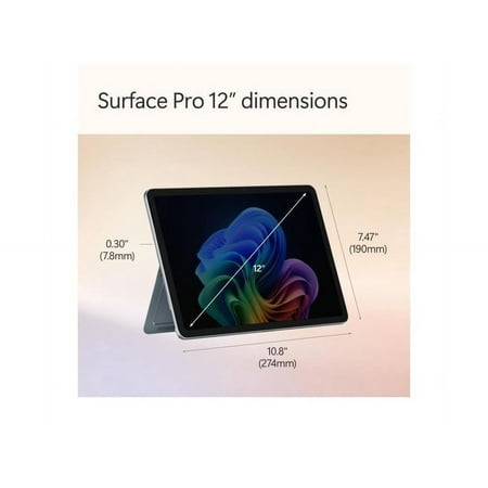 Microsoft - Surface Pro - Copilot+ PC - 12" Touch-Screen - Snapdragon X Plus - 16GB Memory - 512GB SSD - Device Only (Latest Model) - Ocean