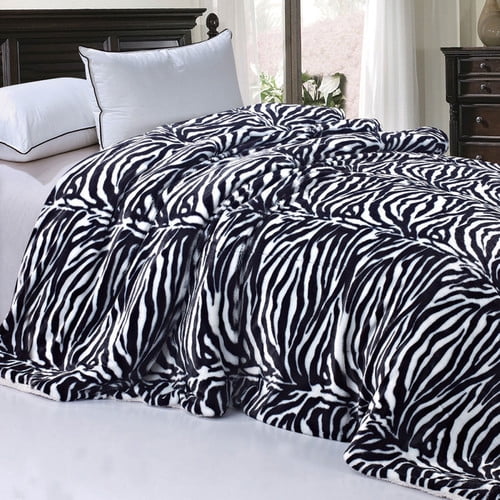 Unique Home's Safari Faux Fur Plush Throw Blanket Comforter Super Soft Queen 
