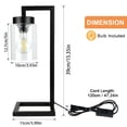 thumbnail image 3 of Depuley Metal Table Lamp Industrial Nightstand Lamp with Glass Shade E26 Bulb Included, 3 of 6