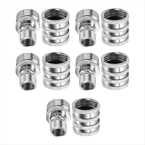 Conectores Rápidos de Acero Inoxidable para Manguera de Jardín, 3/4 Pulgadas (19 mm), Conector de Liberación Rápida.