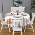 thumbnail image 2 of Fall Pumpkins Pattern Round Tablecloth 60" X 60",Wrinkle Wipeable Table Cloth for Kitchen Dining Room Picnic Patio Party, 2 of 6