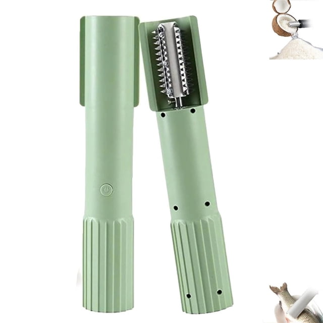 Râpe en Acier Inoxydable Sans Fil Électrique Automatique pour Noix de Coco pour Cuisine, Verte