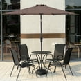 thumbnail image 3 of Topbuy Patio 9'Outdoor Steel Market Backyard Garden Patio Table Umbrella Brown, 3 of 7