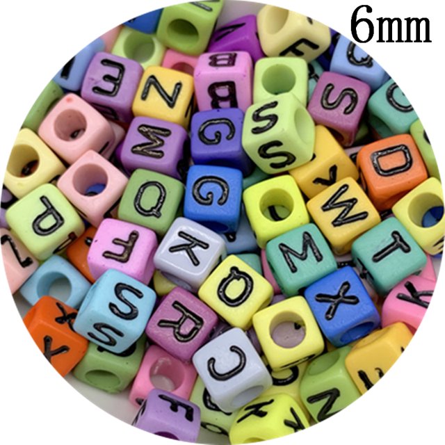 5mm 6mm 7mm Mixed Letter Beads Oval /Square Shape Alphabet Beads For Jewelry Making DIY Charms Bracelet Necklace Accessories